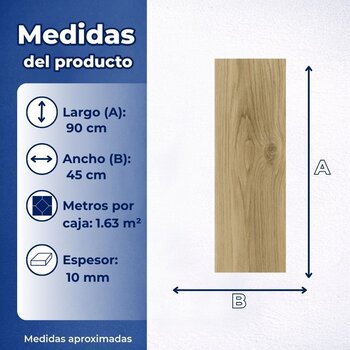 Piso Tipo Madera Elkwood Cesantoni 20x60 cm