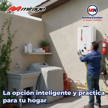 Calentador Paso Instantáneo 6 Lts Mirage Flux Gas Natural