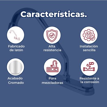 Llave Mezcladora 8" Para Fregadero al Piso Con Cubierta Rugo 8IS