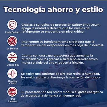Minisplit Inverter Magnum 22 1 Ton Solo Frio 220 v