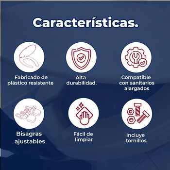 Asiento Para Taza Sanitaria Bemis Alargado Hueso 175AR