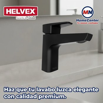 Llave Monomando Para Lavabo Piazza Ébano Helvex PIA-100-EB