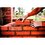 Ladrillo Barro Rojo Recocido 5 x 12 x 23 cm