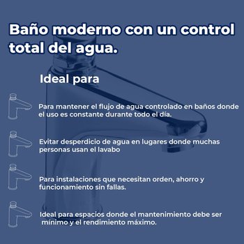 Llave de Lavabo Temporizadora a Piso Helvex TV-122