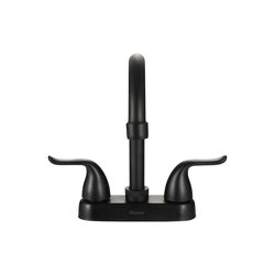 Llave Mezcladora Para Lavabo 4" Tipo Bar Color Negro Rugo 24N