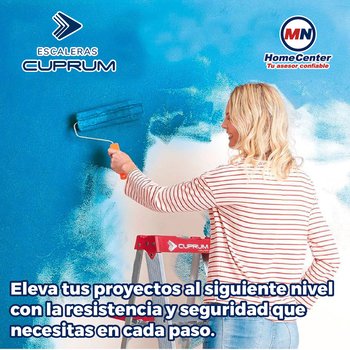 Escalera Tijera Cuprum Aluminio 4 Peldaños 1.53 Mts