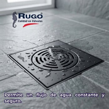 RESUMIDERO ACERO INOX 304 150X150 MM ACABADO NEGRO
