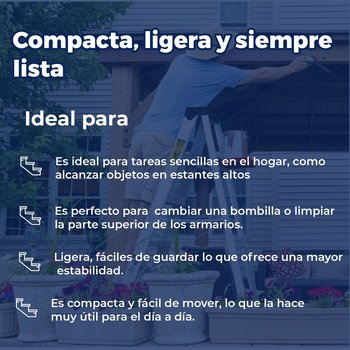 Escalera Tijera Aluminio 2 Peldaños 150 KG