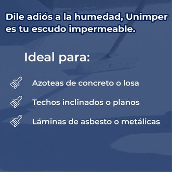 Impermeabilizante Acrílico Fibratado 19 L Unimper 5 Años