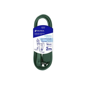 Extensión Eléctrica Domestica Volteck 2 M Verde