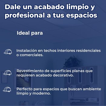 Plafon Yeso Clean Rey 7MM 0.61 X 1.22 M (8 PZA)