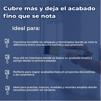 Brocha Premium de Cerda Natural y Poliéster BYP 3" Pulgadas