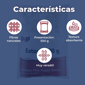 Estopa Blanca BYP 500 gr Para Uso General