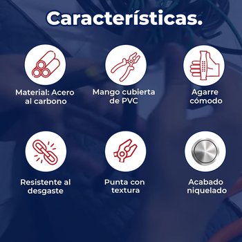 Pinza Ligera Pretul para Electricista 8 pulgadas