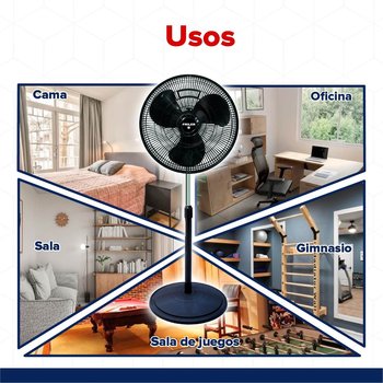 VENTILADOR PEDESTAL 16 PULGADAS 2 EN 1 ASPA PLASTICA