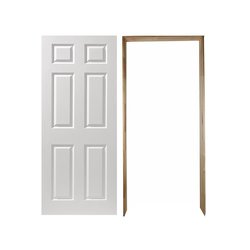 Paquete Puerta Tambor Colonist 70X2.13 M Con Marco Pino Natural