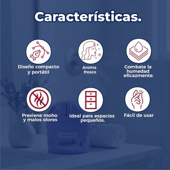 Mini Deshumificador Lavanda