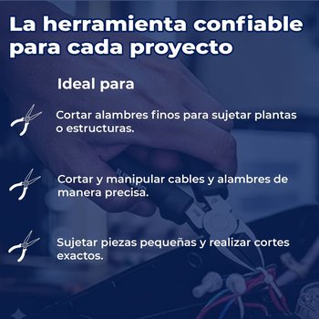 Pinza de punta y corte 8" mango de pvc pretul