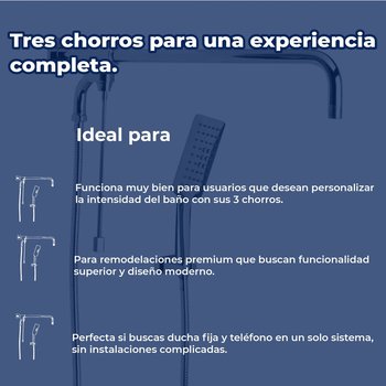 Regadera Manual Con Desviador Brazo Angular Helvex RM-15