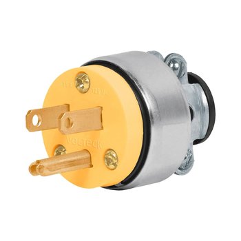 Clavija Blindada Volteck 2 Polos + Tierra Conector Macho