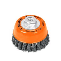 Carda Copa Alambre Trenzado Fino 3 pulg Truper 5/8