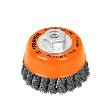 Carda Copa Alambre Trenzado Fino 3 pulg Truper 5/8