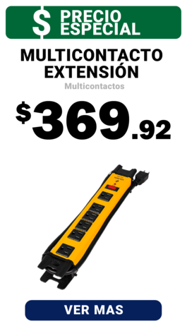 Multicontacto Extensión Uso Industrial Volteck 6 entradas