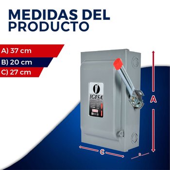 Interruptor Seguridad Igesa 2 x 60 amp