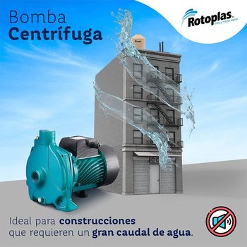 Bomba Agua Centrífuga Rotoplas Descarga 1 pulg 1 HP 110V
