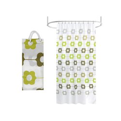 Cortina Para Baño 180x180 cm Poliéster Flover Line Euro Showers