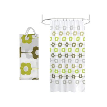 Cortina Para Baño 180x180 cm Poliéster Flover Line Euro Showers