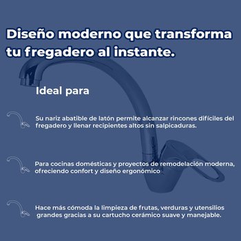 MEZCLADORA FREGADERO CROMO