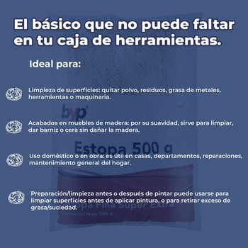Estopa Blanca BYP 500 gr Para Uso General