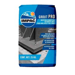 Mortero expansivo autonivelante impac grout pro 25 kgs