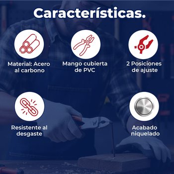 Pinza de chofer 8" mango de pvc truper