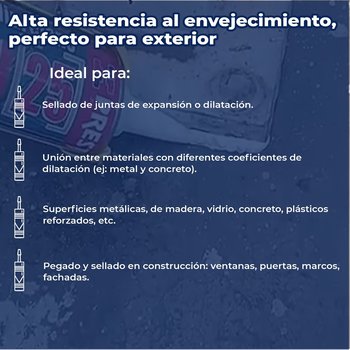 Sellador Poliuretano Presto Flex PU25 Blanco 600 ML