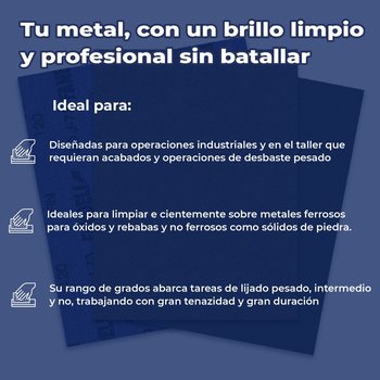 Lija esmeril fandelli para pulido y microacabado mediano