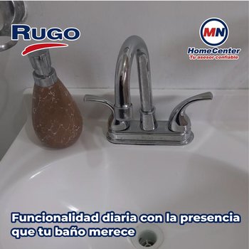 Llave Mezcladora Para Lavabo 4" Rugo Manerales Géminis