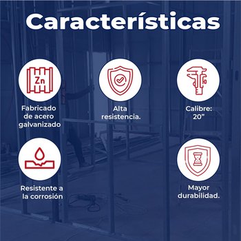 Poste para Viga Calibre 20 15.24X3.05 M