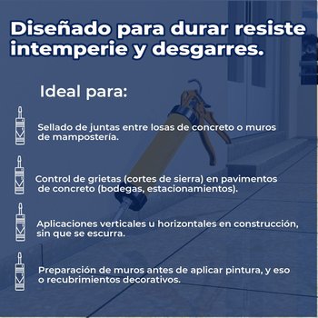 Sellador Poliuretano Sikaflex 416 Construction Gris 600 ML