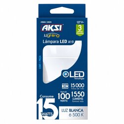 Foco LED A19 15 W Luz Blanca