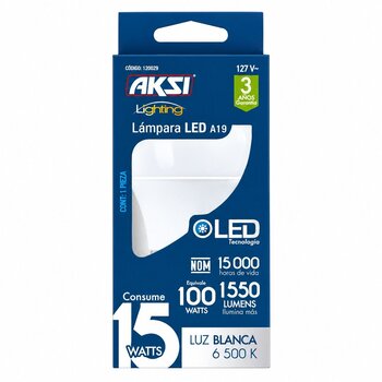 Foco LED A19 15 W Luz Blanca