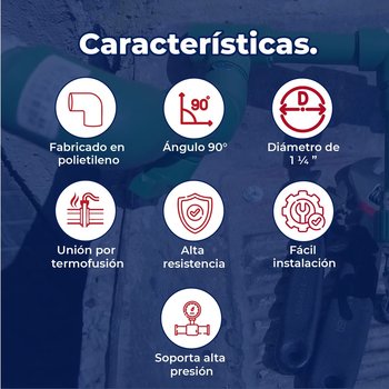 Codo Tuboplus 90 x 1¼ pulg Rotoplas para Instalación Hidráulica