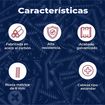 Tornillo Estándar 6 mm x 1 1/8 pulg