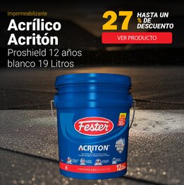 Impermeabilizante acrílico Acritón Proshield 12 años blanco 19 L