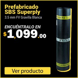 Prefabricado SBS Superply 3.5 mm FV Gravilla Blanca