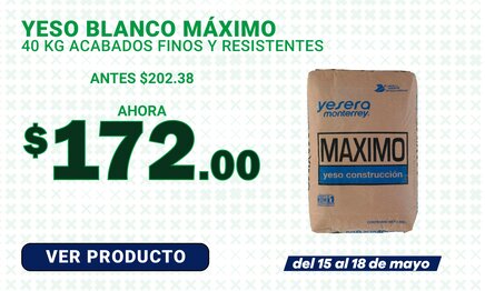 Yeso blanco maximo 40kg