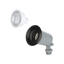 Paquete Luminario Intemperie mas foco AKSI 7W