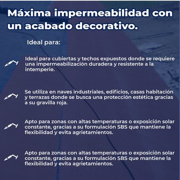 Imper prefabricado SBS superply 4.0 FP gravilla roja