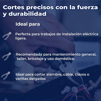 Pinza de Corte Diagonal Pretul 8 pulgadas Mango de PVC